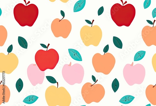 mixed fruit pattern banner wallpaper