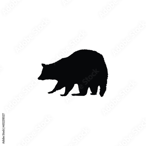 Raccoon icon. Simple style raccoon company poster background symbol. Raccoon brand logo design element. Raccoon t-shirt printing. Vector for sticker.