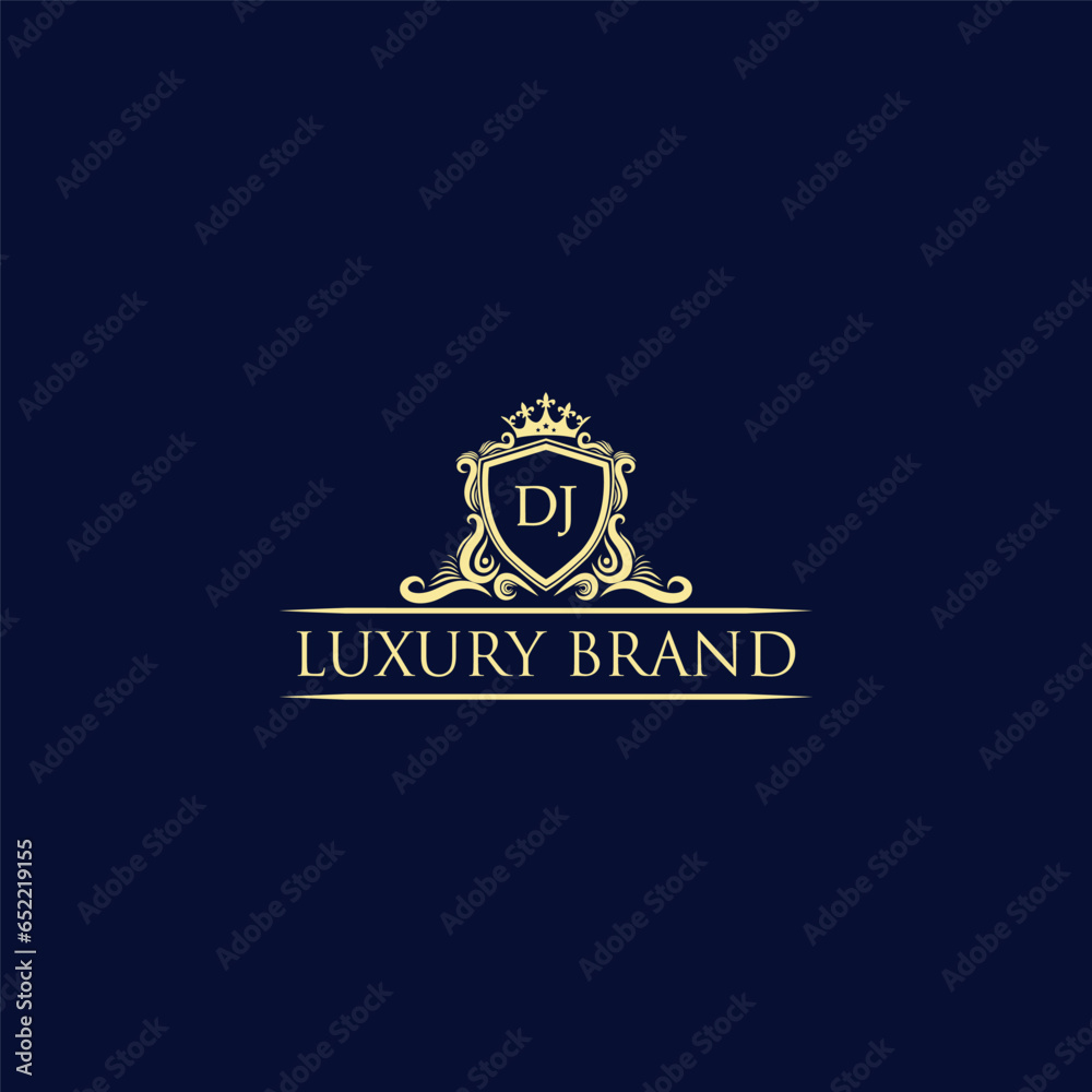 DI Luxury lion crest logo - royal lion vector template
