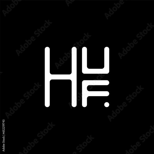 HUF letter logo abstract creative design. HUF unique design, HUF minimalist element design.	