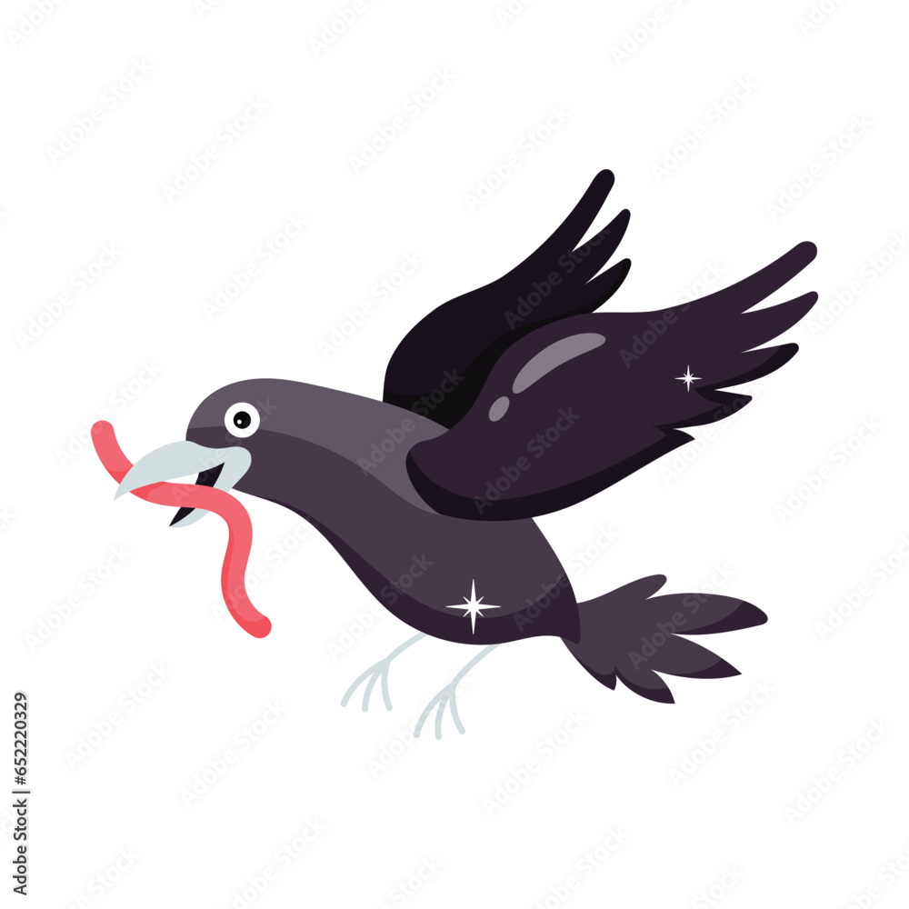 Fototapeta premium Halloween crow vector colorful stickers Icon Design illustration. EPS 10 File