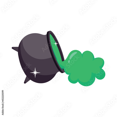 Spilling cauldron vector colorful stickers Icon Design illustration. EPS 10 File