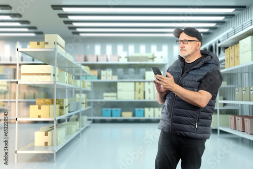 Man inside refrigeration wa...