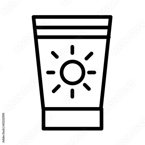 Cosmetic Sunblock Cream Outline Icon