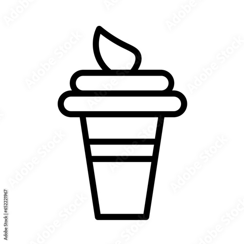 Dessert Ice Shave Outline Icon