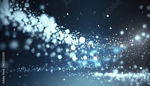 Ice explosion with bokeh effect