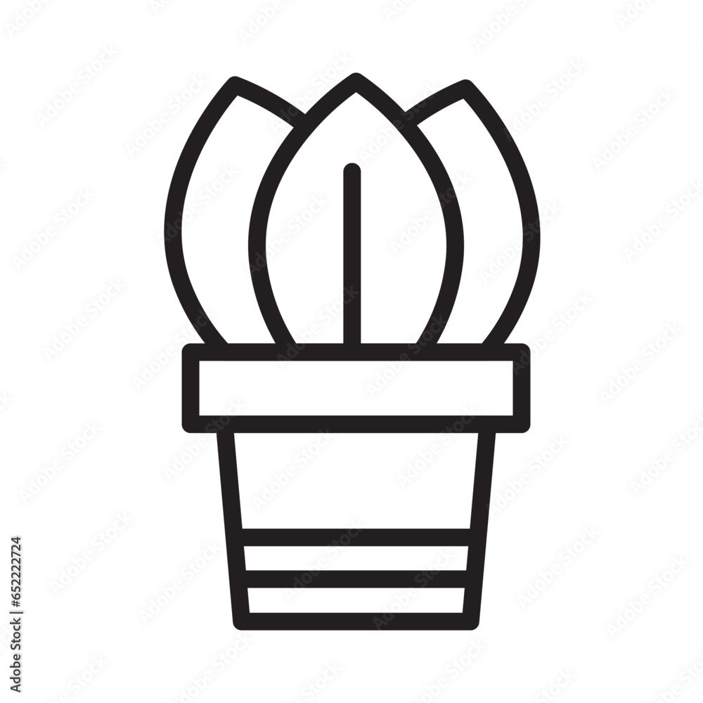 Gardening Plant Potted Outline Icon Gardening Plant Potted Outline Icon