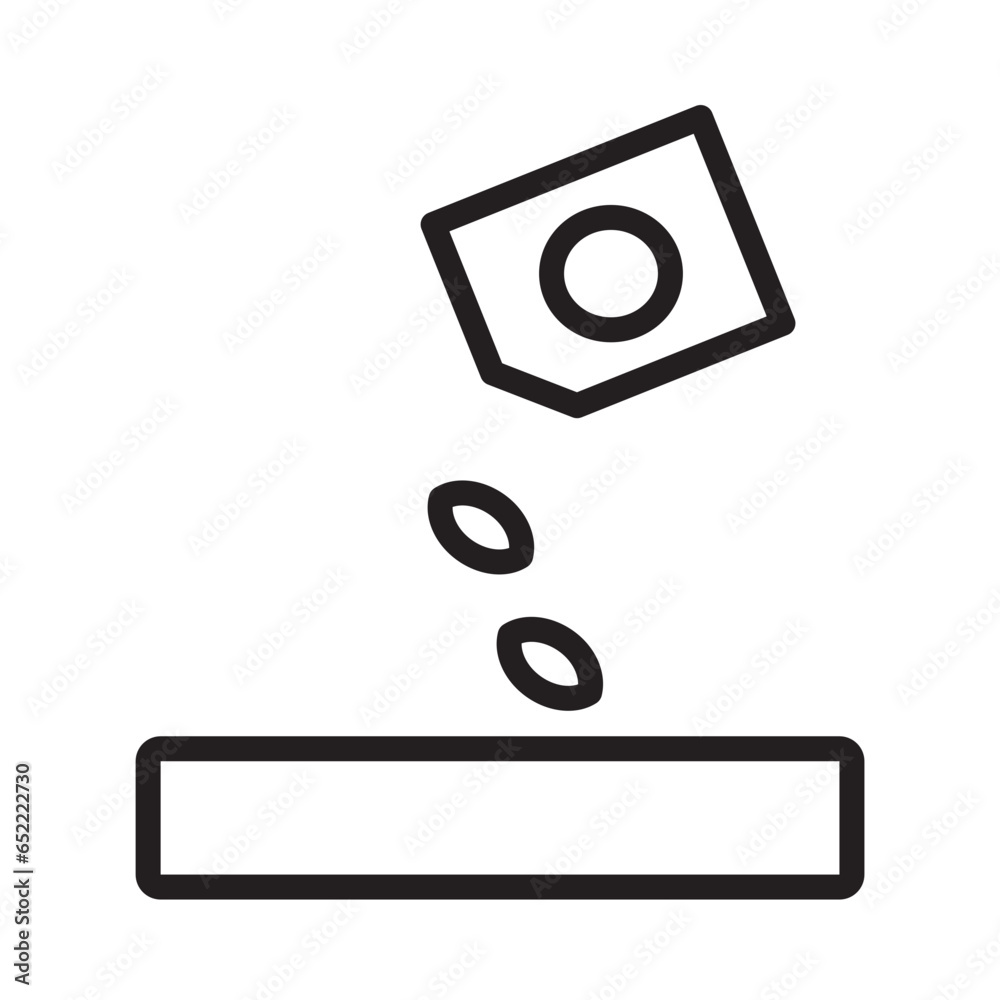 Gardening Plant Seed Outline Icon Gardening Plant Seed Outline Icon