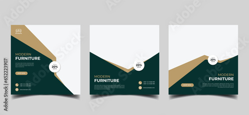 furniture sale social media post web square banner instagram ads post template 