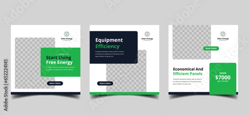 solar energy social media post template 