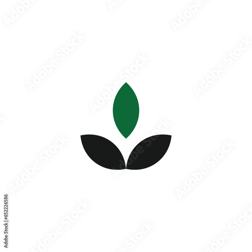 Seedling icon. Simple style startup incubation center poster background symbol. Seedling brand logo design element. Seedling t-shirt printing. Vector for sticker.