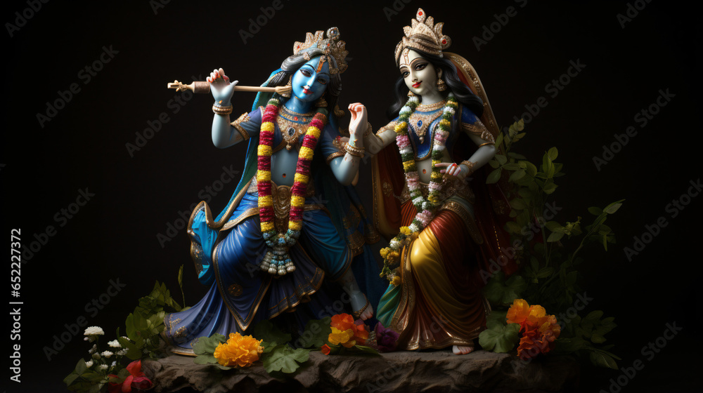 Idols of Lord Krishna and Radha