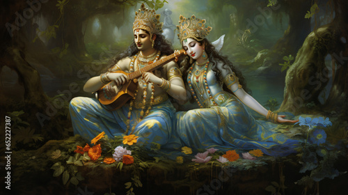 Idols of Lord Krishna and Radha