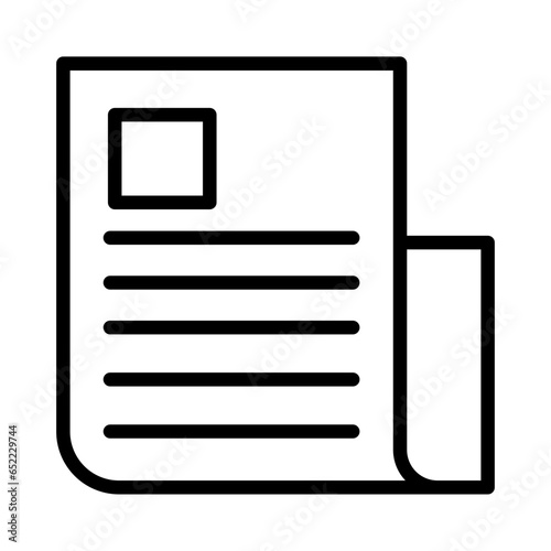 News Paper Daily Outline Icon