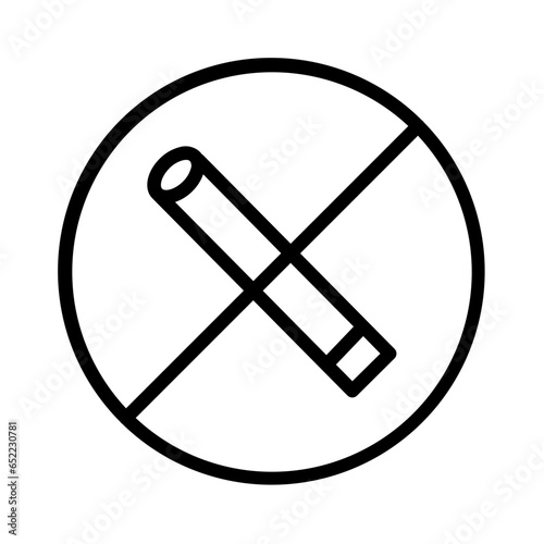 Health No Smoking Outline Icon