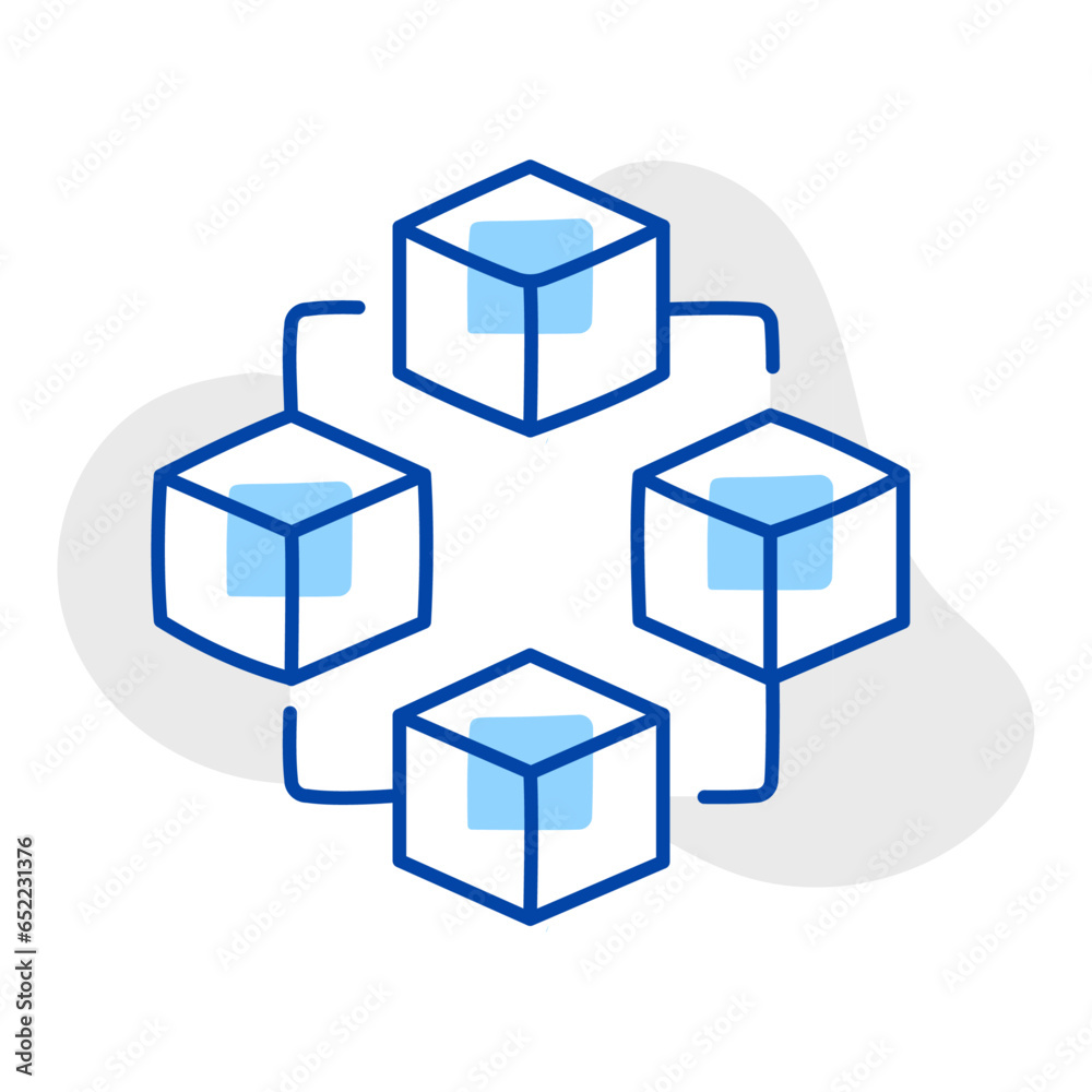 Visualize the power of blockchain with this symbolic icon. Representing secure digital ledgers and decentralized transactions, this icon embodies transparency and trust.