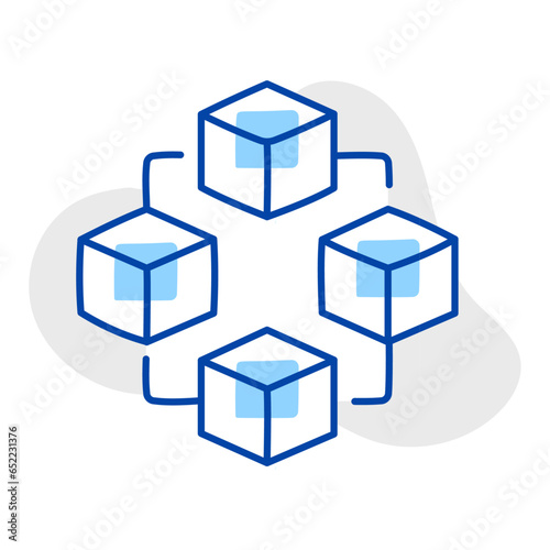 Visualize the power of blockchain with this symbolic icon. Representing secure digital ledgers and decentralized transactions, this icon embodies transparency and trust.