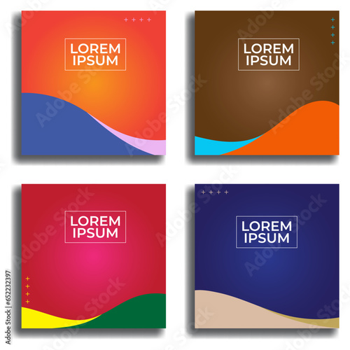 Social media modern template. Great for product marketing, internet advertising, flyers, banners, backgrounds, internet marketing etc. Vector. Editable