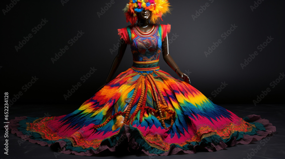 Lord krishnas multicolored dress