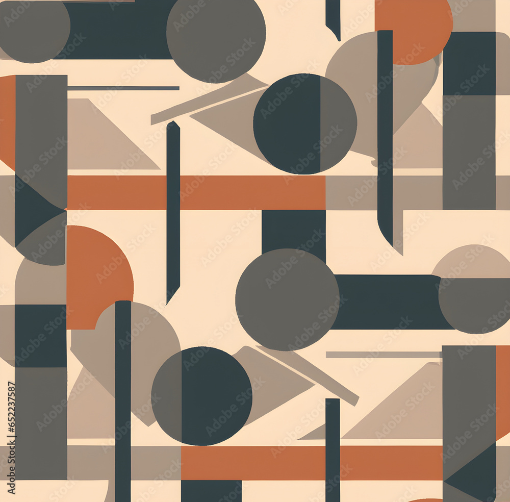 Vintage Geometry: Earth-Toned Abstract Patterns for Wallpaper Design.