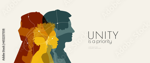 UNITY is a priority. Modern color banner.