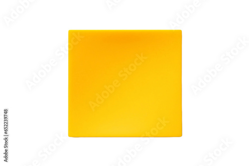 yellow sticky note isolated on white background