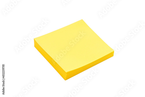 yellow sticky note isolated on white background