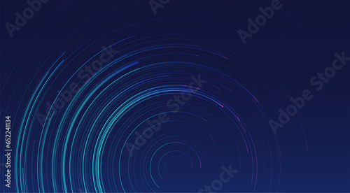 Glowing lines on blue background.
