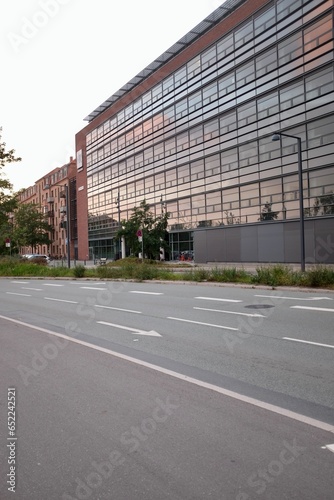 Ørestad, Copenhagen, Denmark during a Pink Sunset