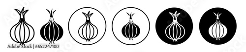 Onion Icon set. vector symbol illustration.