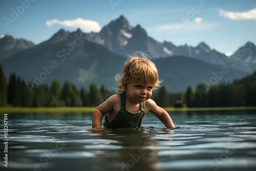 Kind entdeckt die Natur