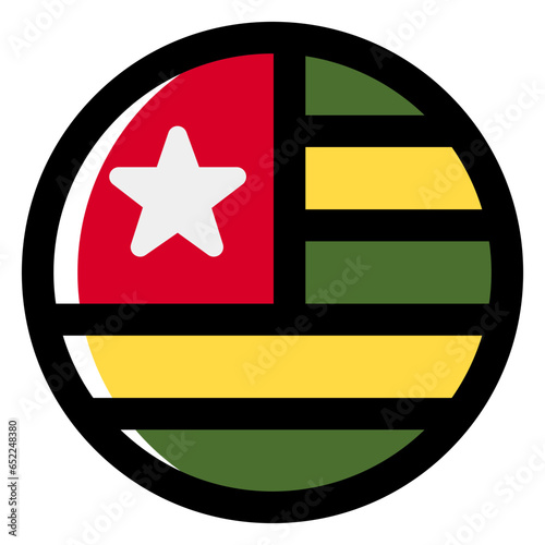 Togo Flag Circle