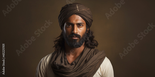 portrait Indian man. ai generative