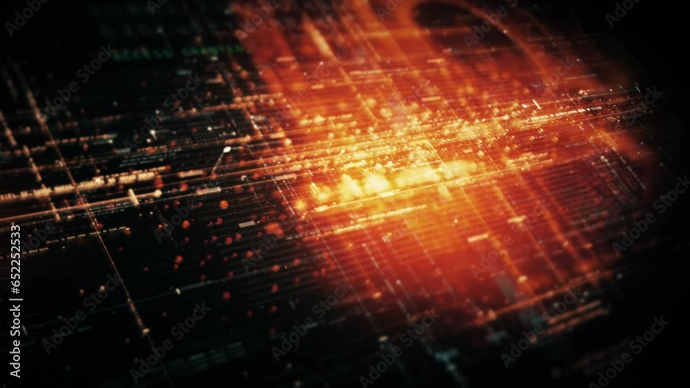 Advanced data matrix simulation UI with cutting-edge digital ...