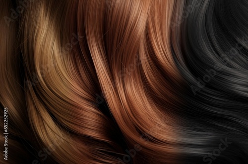 Texture of beautiful hair with three colors.