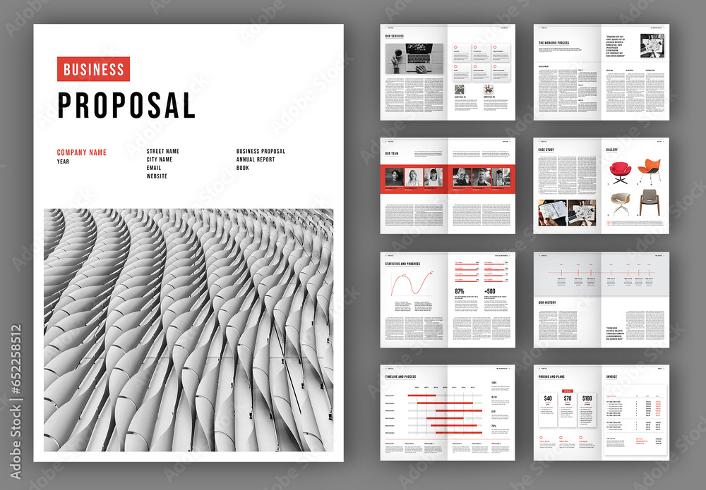 Proposal Layout Stock Template Adobe Stock