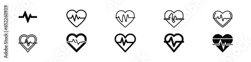 heartbeat Icon, Heart beat monitor pulse line art vector icon, heart rate in a period, Heartbeat Icon Logo Template. Heart pulse vector icon or logo, Heartbeat line, life flat icons