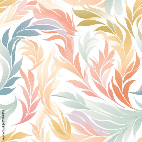 Seamless Pastel Textile illustration abstract floral texture patterns for fabric digital print. Generative AI photo