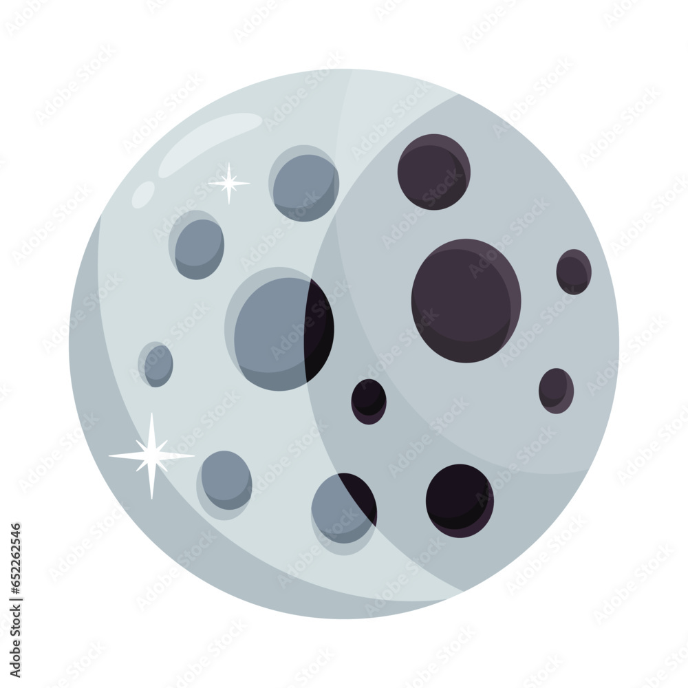 Moon vector colorful stickers Icon Design illustration. EPS 10 File 