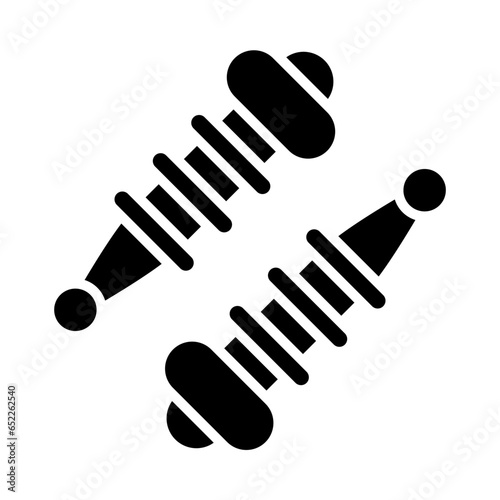 Damper Glyph Icon Design