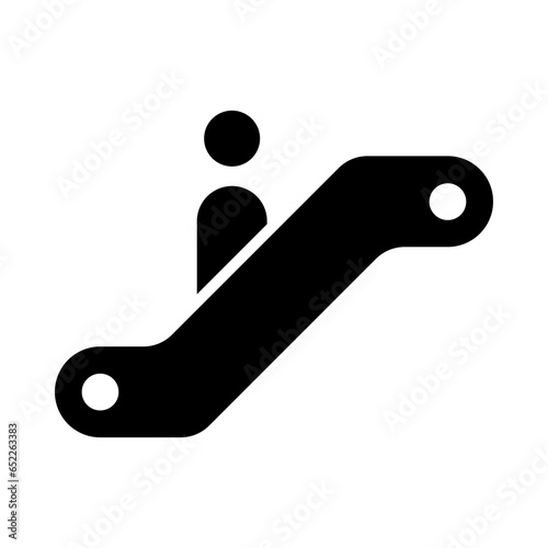 Escalator Glyph Icon Design