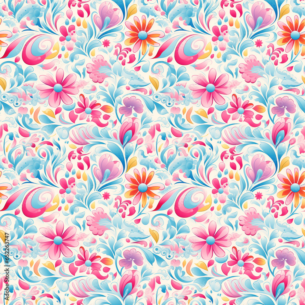 Seamless Pastel Textile illustration abstract floral texture patterns for fabric digital print. Generative AI Seamless Pastel Textile illustration abstract floral texture patterns for fabric digital print. Generative AI