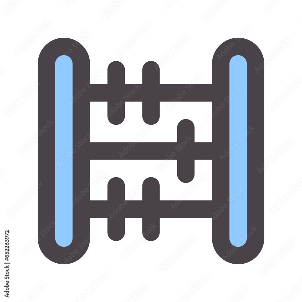 abacus flat line icon