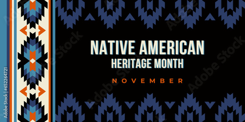 Fototapeta Native american heritage month greeting