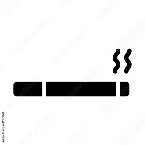 Cigarette Glyph Icon Design