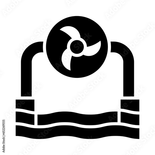 Ocean Energy Glyph Icon Design