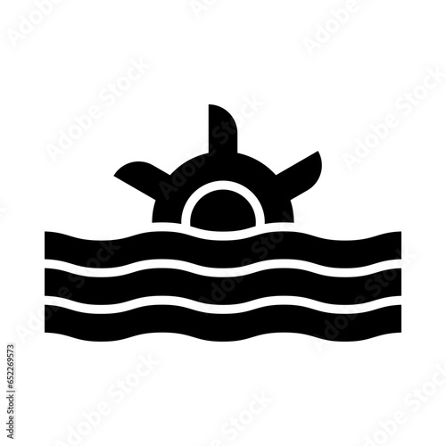 Tidal Power Glyph Icon Design