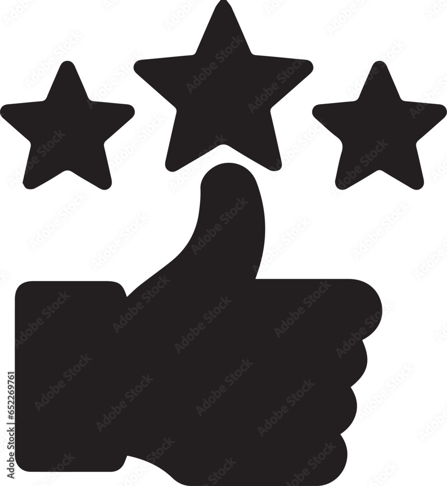 Vector design of feedback stars and like icon for reviews on a white background Vector design of feedback stars and like icon for reviews on a white background