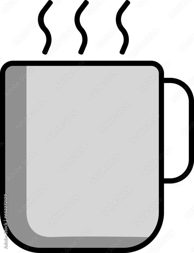 cup coffee with shadow 