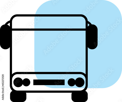 geometric bus icon square